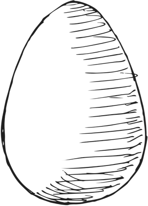 Hand drawn egg